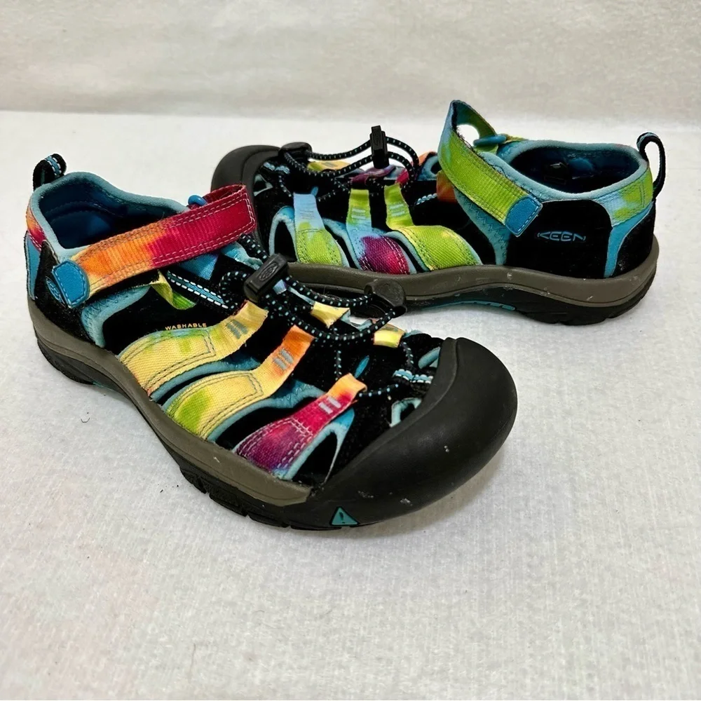 KEEN Unisex-Child Newport H2 Closed Toe Water Sandal size 4 in Tie Dye​​​​​​​